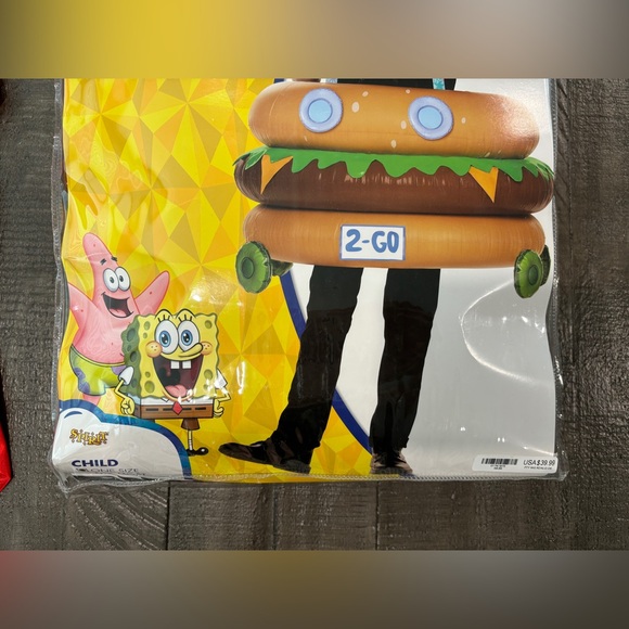 Spirit Halloween SpongeBob SquarePants Kids Patty Wagon Inflatable Costume - Picture 3 of 5